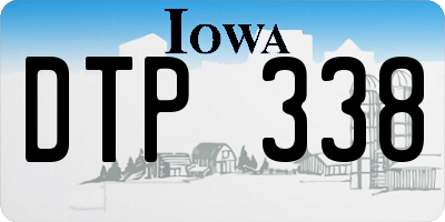 IA license plate DTP338