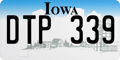 IA license plate DTP339