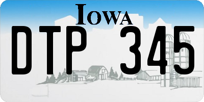 IA license plate DTP345