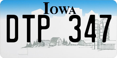 IA license plate DTP347