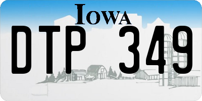 IA license plate DTP349