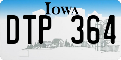 IA license plate DTP364
