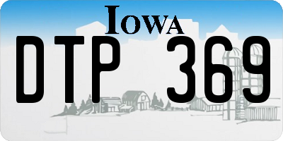 IA license plate DTP369
