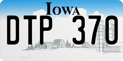 IA license plate DTP370
