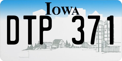 IA license plate DTP371