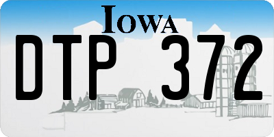 IA license plate DTP372