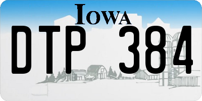 IA license plate DTP384