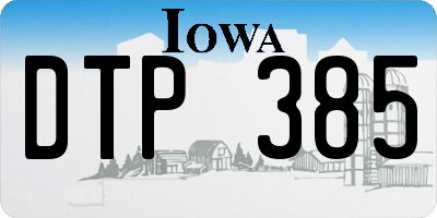 IA license plate DTP385