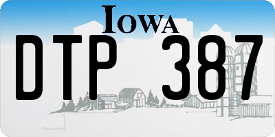 IA license plate DTP387