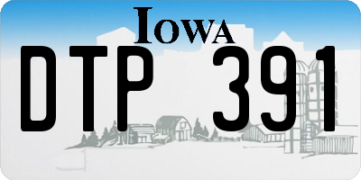 IA license plate DTP391