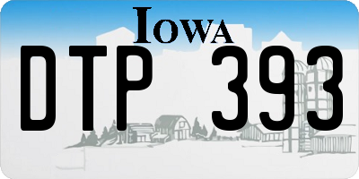 IA license plate DTP393
