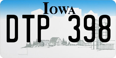 IA license plate DTP398