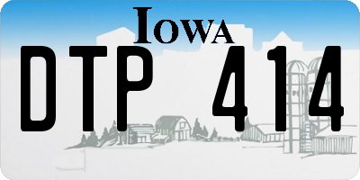 IA license plate DTP414