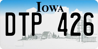 IA license plate DTP426