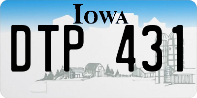 IA license plate DTP431