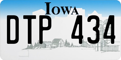 IA license plate DTP434