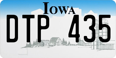 IA license plate DTP435