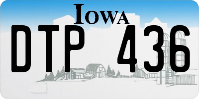 IA license plate DTP436