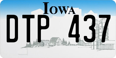 IA license plate DTP437