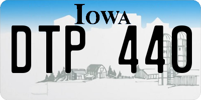 IA license plate DTP440