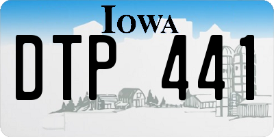 IA license plate DTP441