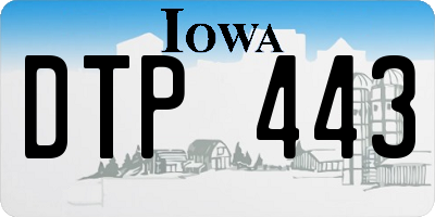 IA license plate DTP443