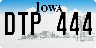 IA license plate DTP444
