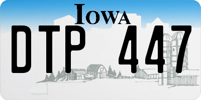 IA license plate DTP447