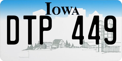 IA license plate DTP449