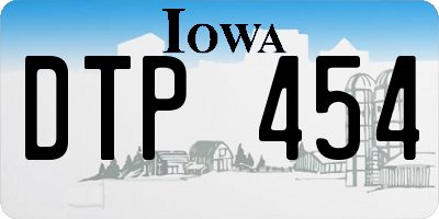 IA license plate DTP454