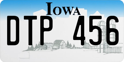IA license plate DTP456