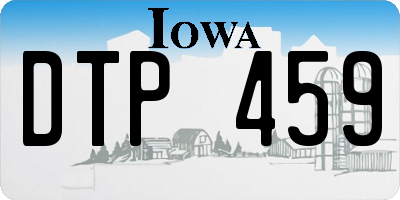 IA license plate DTP459