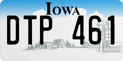 IA license plate DTP461