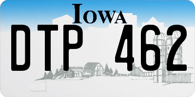 IA license plate DTP462