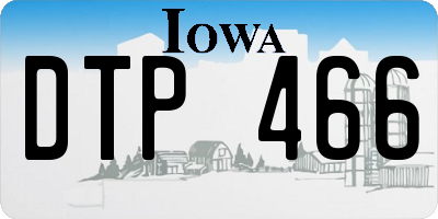 IA license plate DTP466