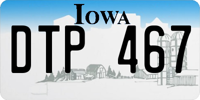IA license plate DTP467
