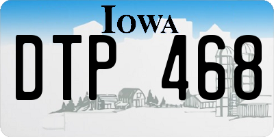 IA license plate DTP468