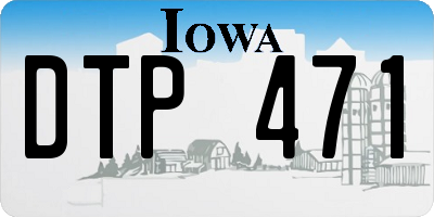 IA license plate DTP471