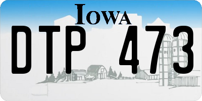 IA license plate DTP473