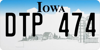 IA license plate DTP474