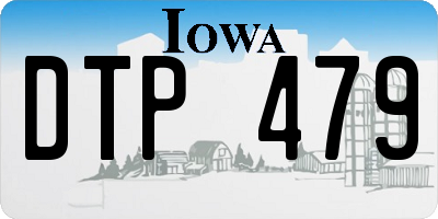 IA license plate DTP479