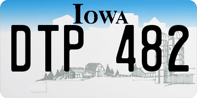 IA license plate DTP482