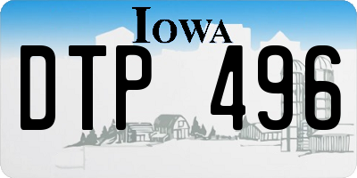 IA license plate DTP496