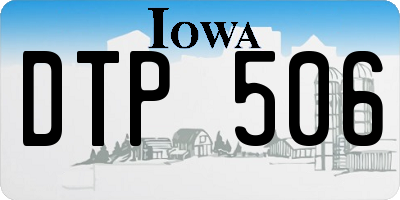 IA license plate DTP506