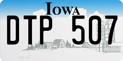 IA license plate DTP507