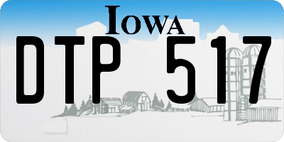 IA license plate DTP517