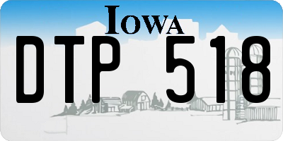 IA license plate DTP518