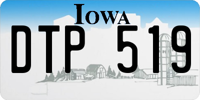 IA license plate DTP519