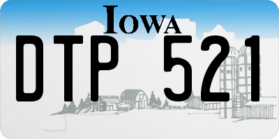 IA license plate DTP521