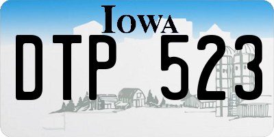 IA license plate DTP523